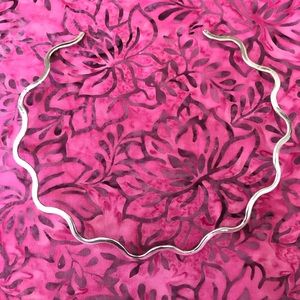 Sterling Silver Wavy Choker
